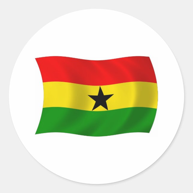 Adesivo da Bandeira de Gana (Frente)