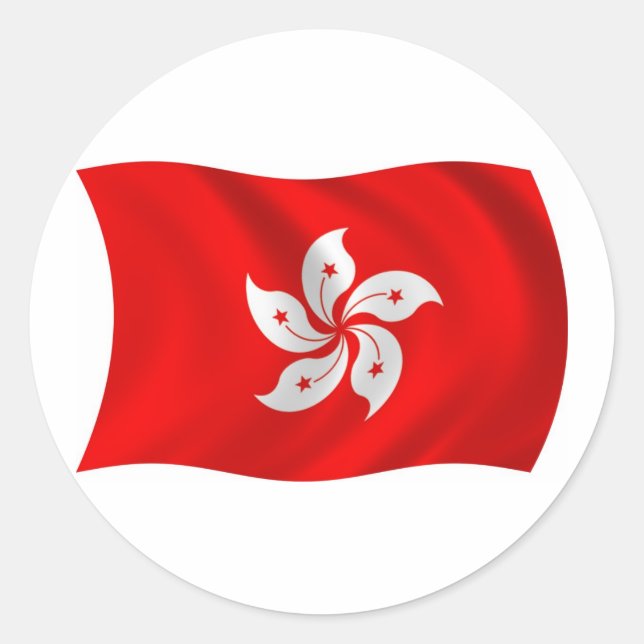 Adesivo da Bandeira de Hong Kong (Frente)