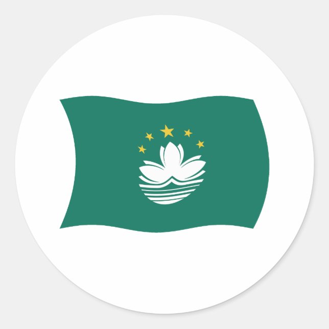 Adesivo da Bandeira de Macau (Frente)