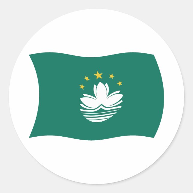 Adesivo da Bandeira de Macau (Frente)