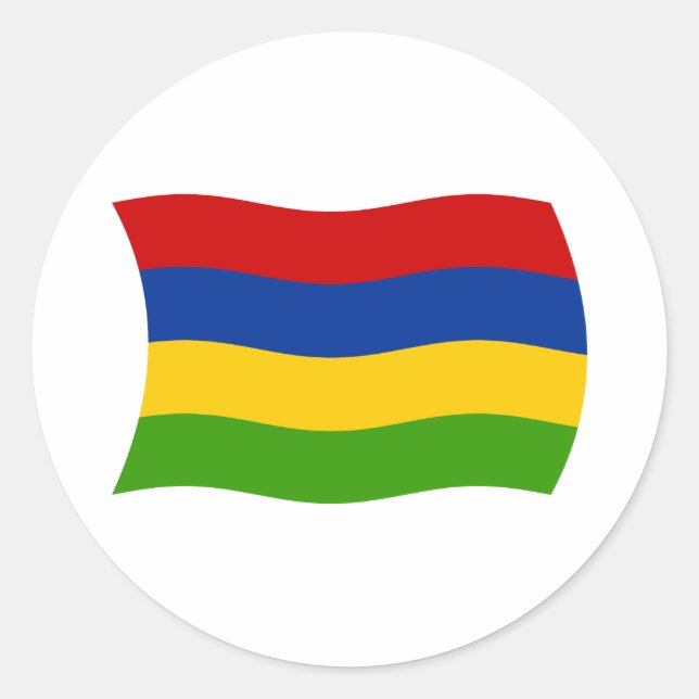 Adesivo da Bandeira de Maurício (Frente)