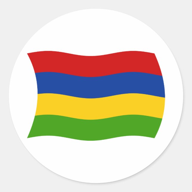 Adesivo da Bandeira de Maurício (Frente)