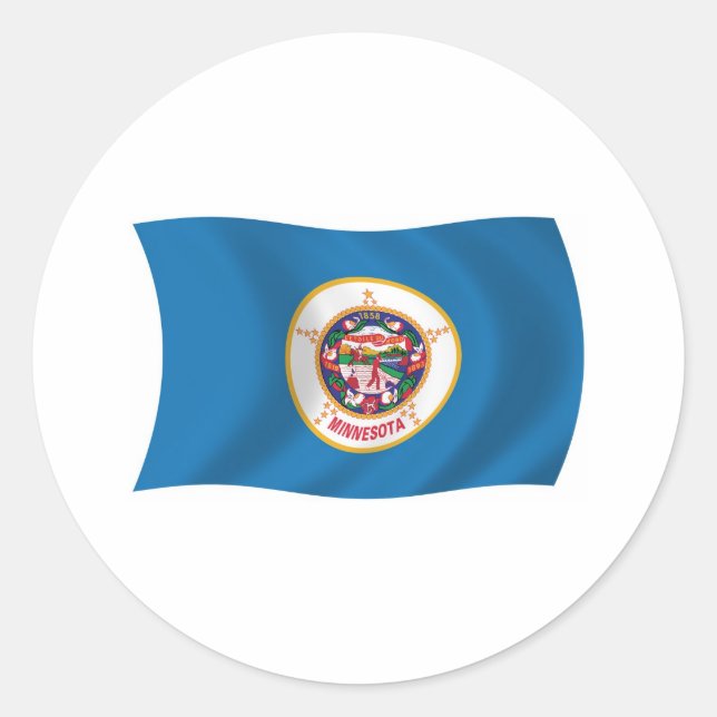 Adesivo da Bandeira de Minnesota (Frente)
