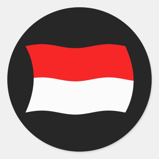 Adesivo da Bandeira de Mônaco (Frente)