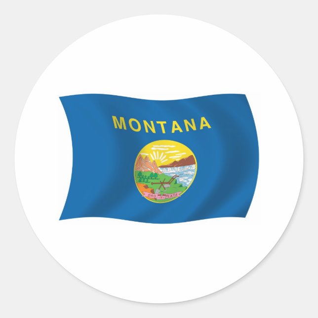 Adesivo da Bandeira de Montana (Frente)