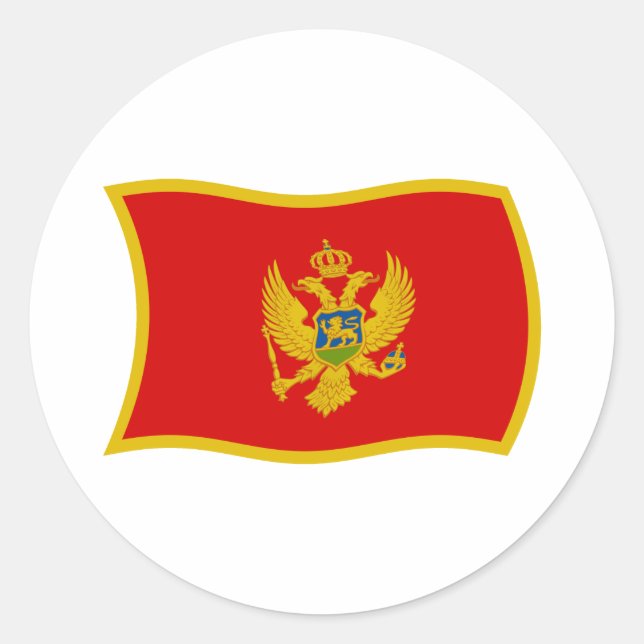 Adesivo da Bandeira de Montenegro (Frente)