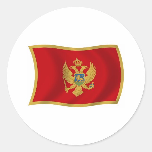 Adesivo da Bandeira de Montenegro (Frente)