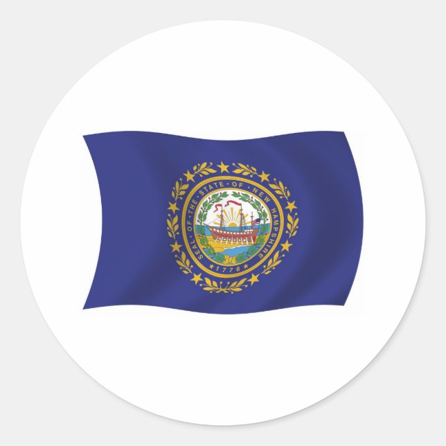 Adesivo da Bandeira de New Hampshire (Frente)