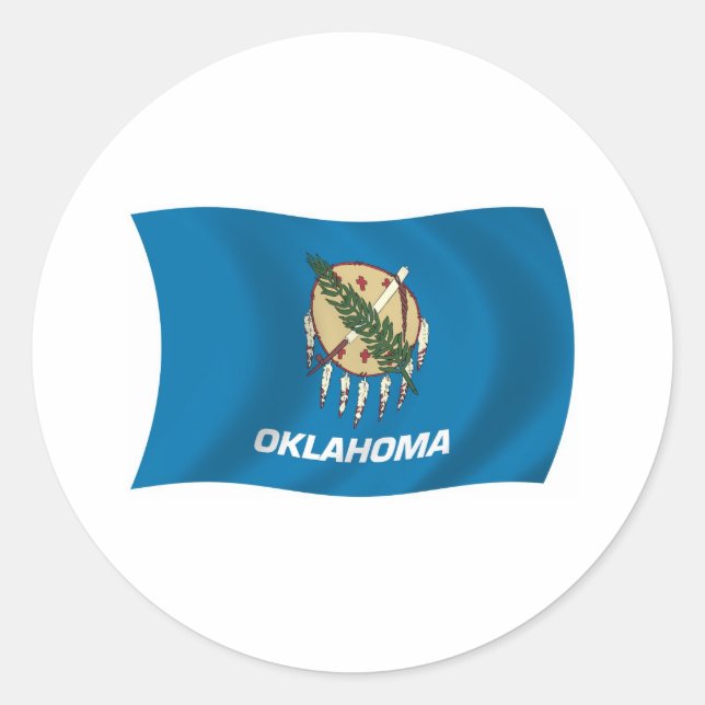 Adesivo da Bandeira de Oklahoma (Frente)