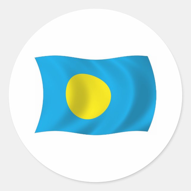 Adesivo da Bandeira de Palau (Frente)