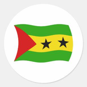 Adesivo da Bandeira de São Tomé e Príncipe