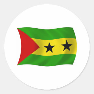 Adesivo da Bandeira de São Tomé e Príncipe