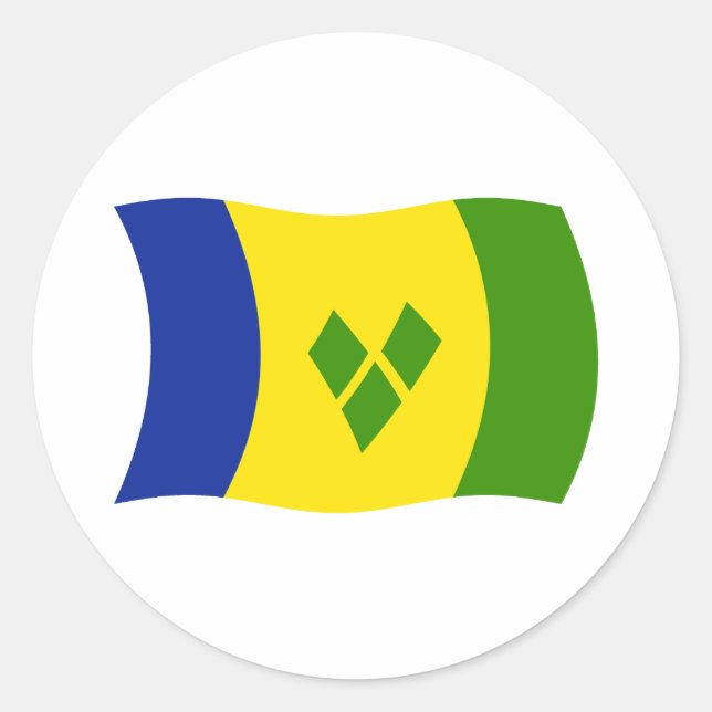Adesivo da Bandeira de São Vicente e Granadinas (Frente)