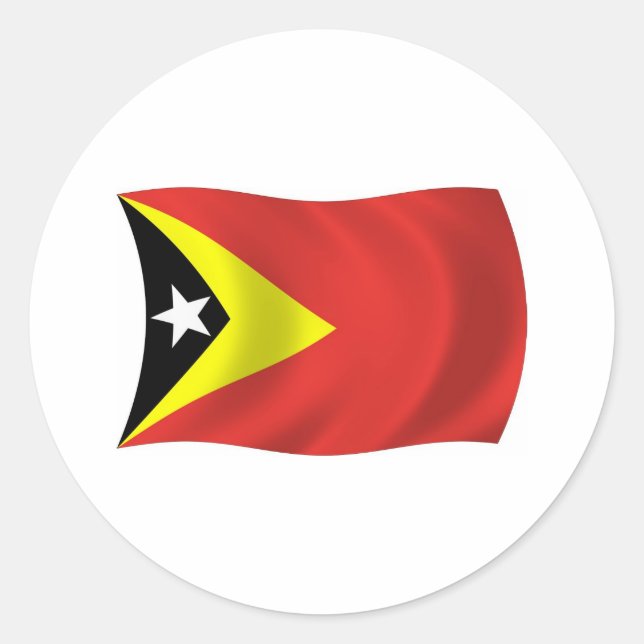 Adesivo da Bandeira de Timor-Leste (Frente)