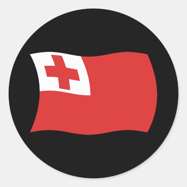 Adesivo da Bandeira de Tonga (Frente)