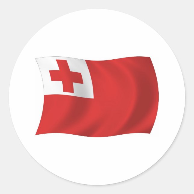 Adesivo da Bandeira de Tonga (Frente)
