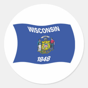 Adesivo da Bandeira de Wisconsin