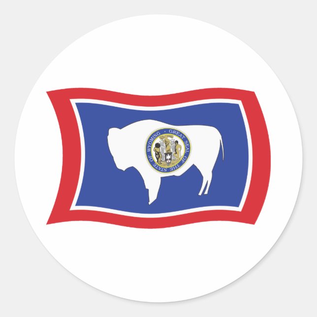 Adesivo da Bandeira de Wyoming (Frente)
