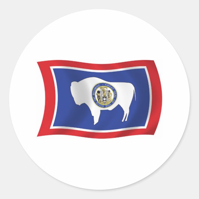 Adesivo da Bandeira de Wyoming (Frente)