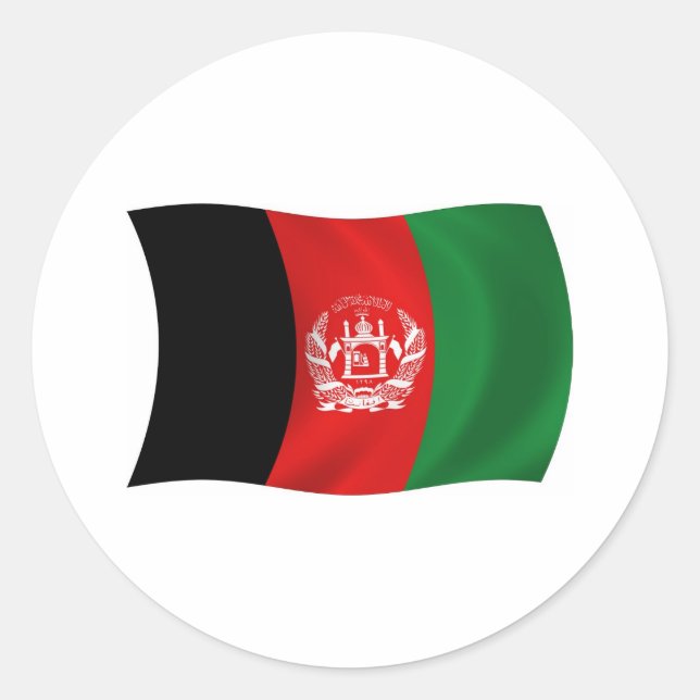 Adesivo da Bandeira do Afeganistão (Frente)