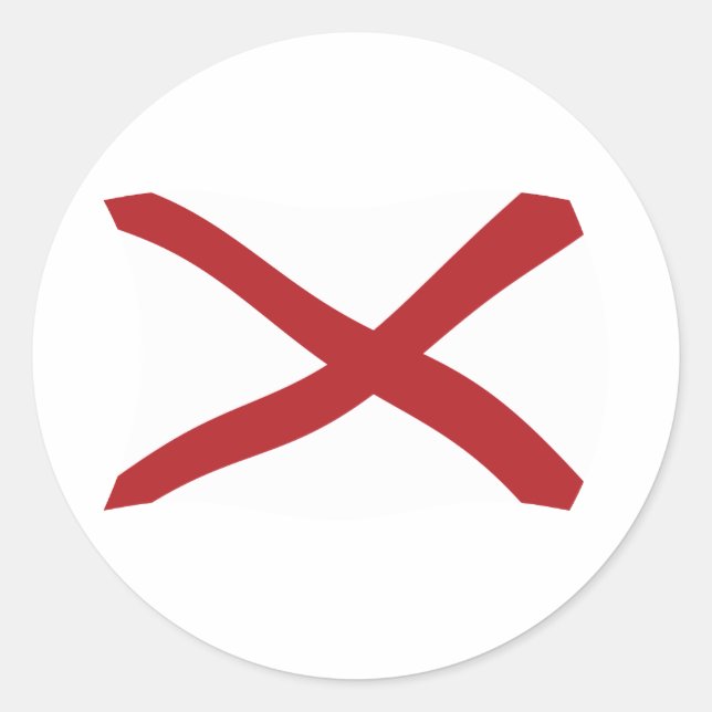 Adesivo da Bandeira do Alabama (Frente)