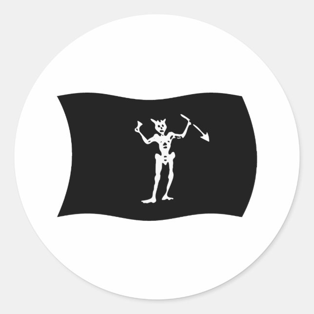 Adesivo da Bandeira do Barba Negra (Frente)