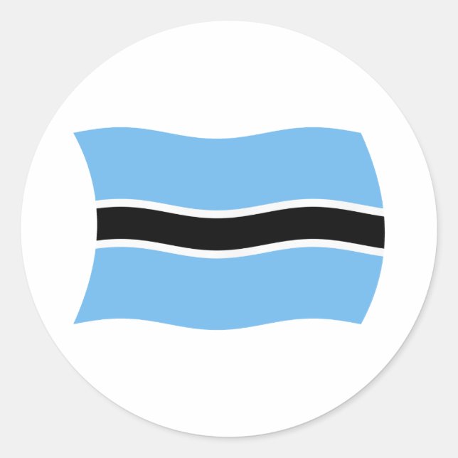 Adesivo da Bandeira do Botsuana (Frente)