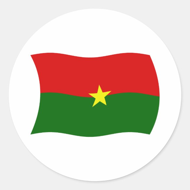 Adesivo da Bandeira do Burquina Fasso (Frente)