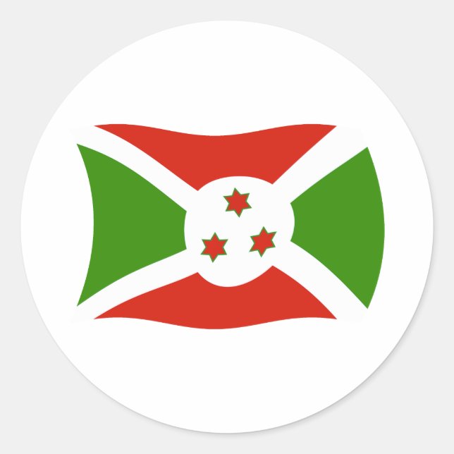 Adesivo da Bandeira do Burundi (Frente)