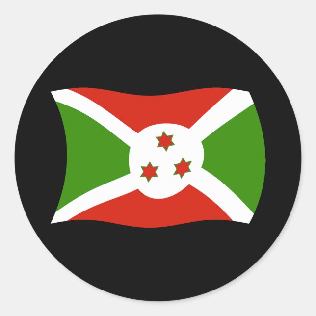 Adesivo da Bandeira do Burundi (Frente)