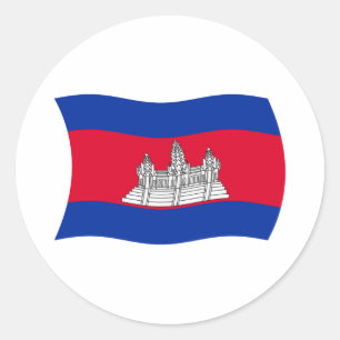 Adesivo da Bandeira do Camboja