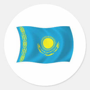 Adesivo da Bandeira do Cazaquistão