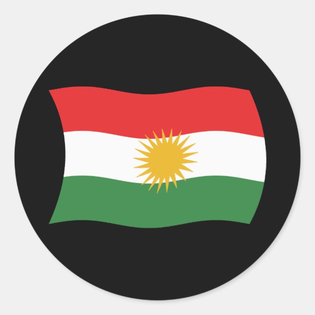 Adesivo da Bandeira do Curdistão (Frente)