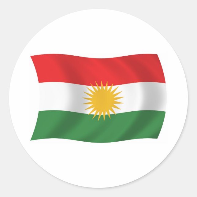 Adesivo da Bandeira do Curdistão (Frente)