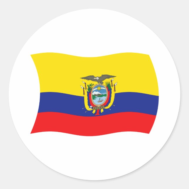 Adesivo da Bandeira do Equador (Frente)