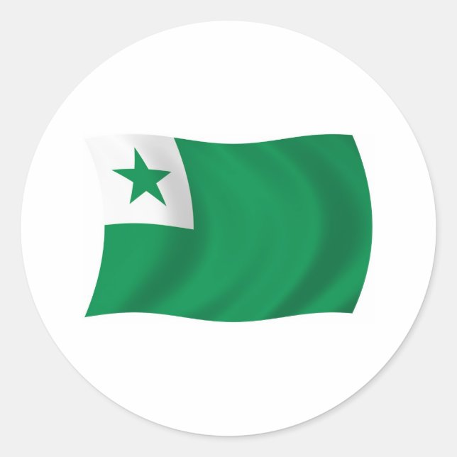 Adesivo da Bandeira do Esperanto (Frente)