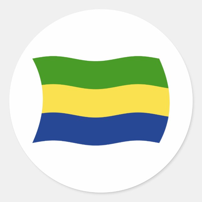 Adesivo da Bandeira do Gabão (Frente)