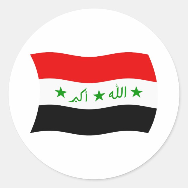 Adesivo da Bandeira do Iraque (Frente)