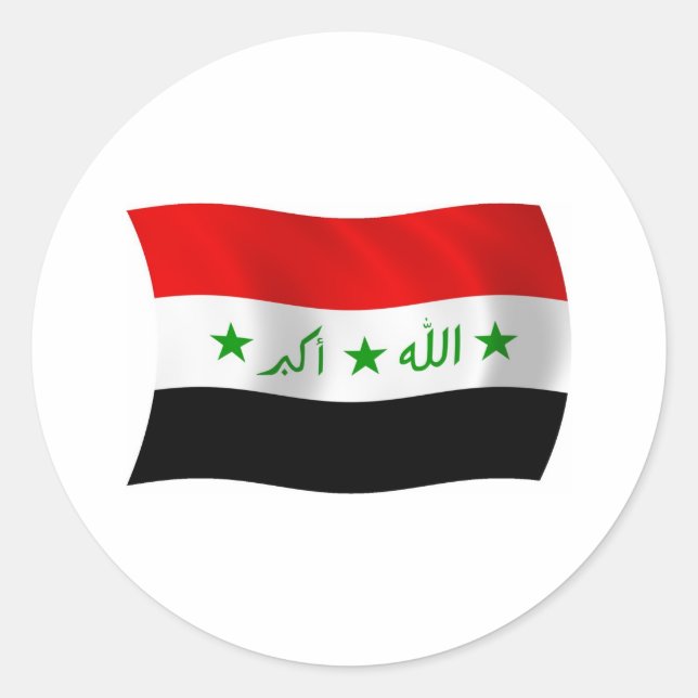 Adesivo da Bandeira do Iraque (Frente)