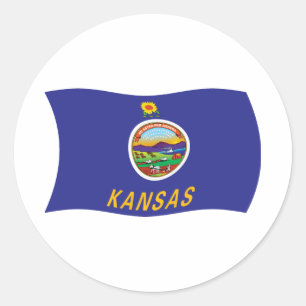 Adesivo da Bandeira do Kansas