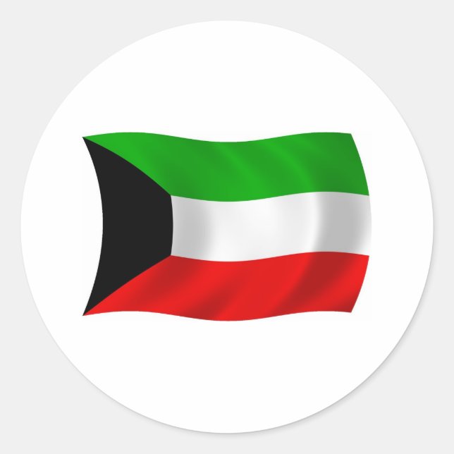 Adesivo da Bandeira do Kuwait (Frente)