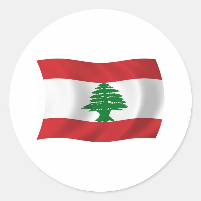 Adesivo da Bandeira do Líbano (Frente)