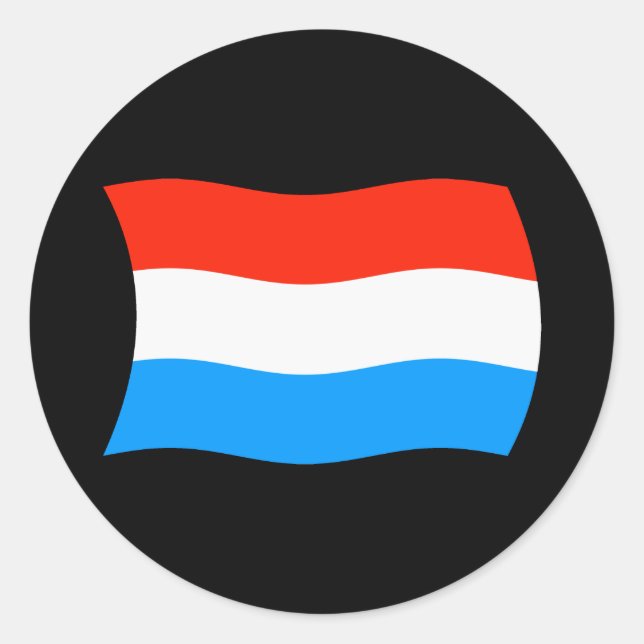 Adesivo da Bandeira do Luxemburgo (Frente)