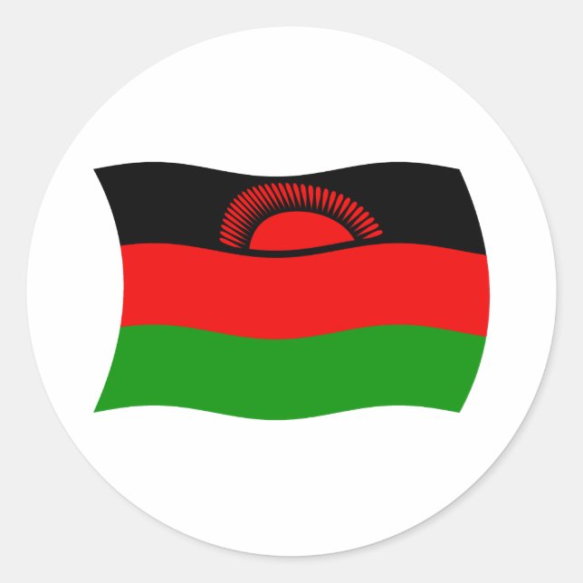 Adesivo da Bandeira do Malawi (Frente)