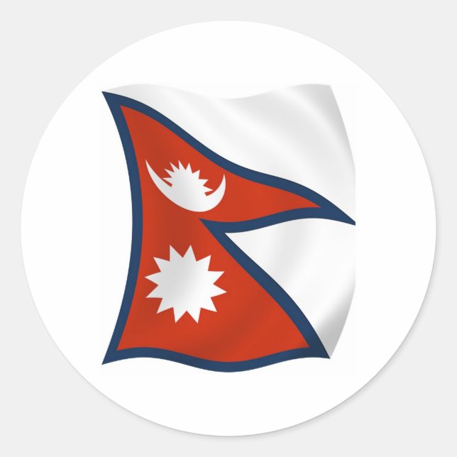 Adesivo da Bandeira do Nepal (Frente)