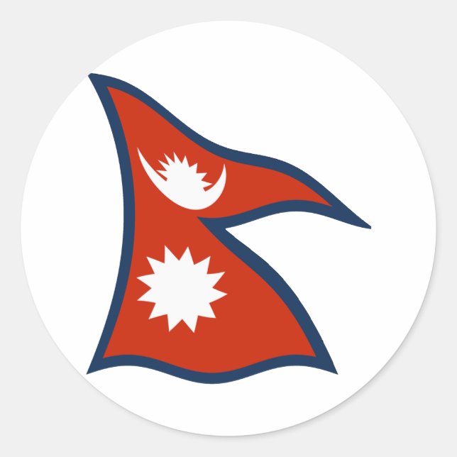 Adesivo da Bandeira do Nepal (Frente)
