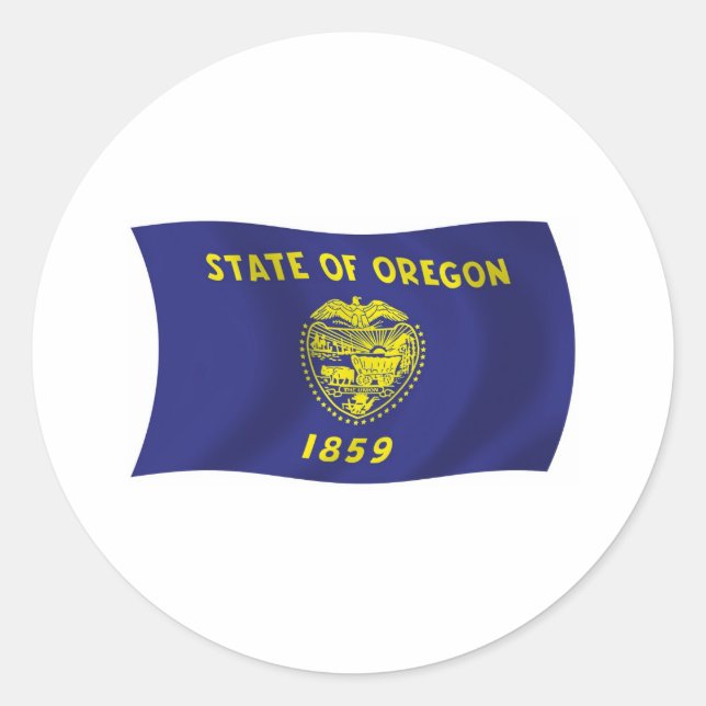 Adesivo da Bandeira do Oregon (Frente)