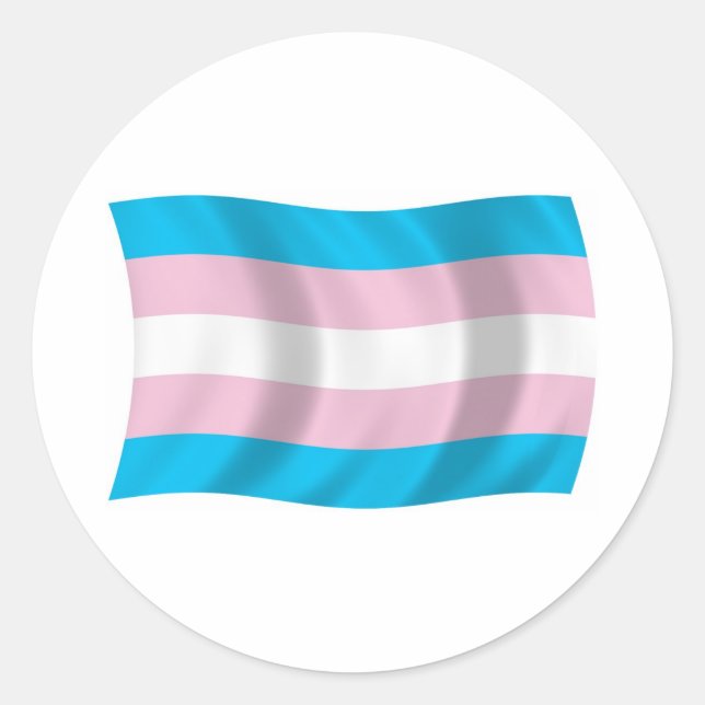 Adesivo da Bandeira do Orgulho Transgênero (Frente)