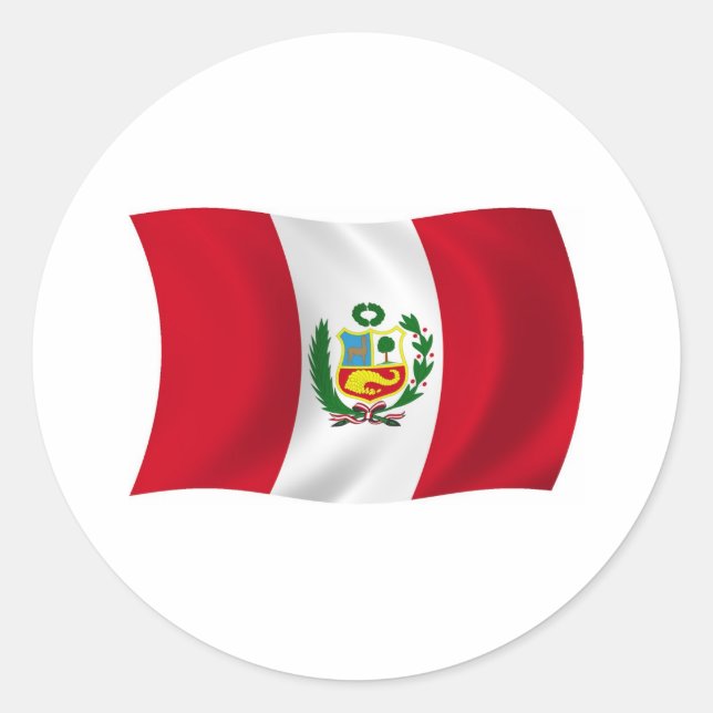 Adesivo da Bandeira do Peru (Frente)