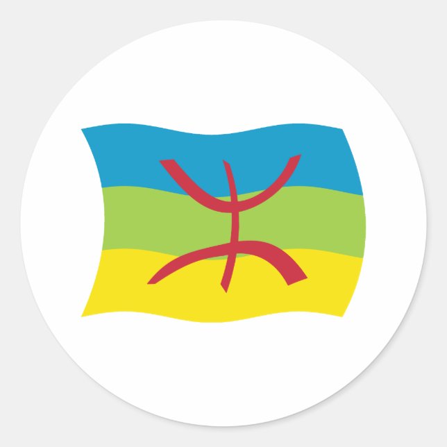 Adesivo da Bandeira do Povo Berbere (Frente)